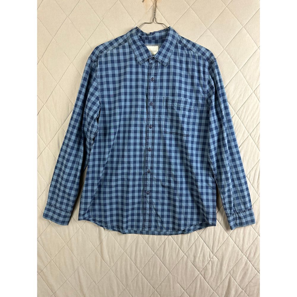 American Eagle‎ Button Up Men's Large Long Sleeve Super Soft Small Plaid NWT